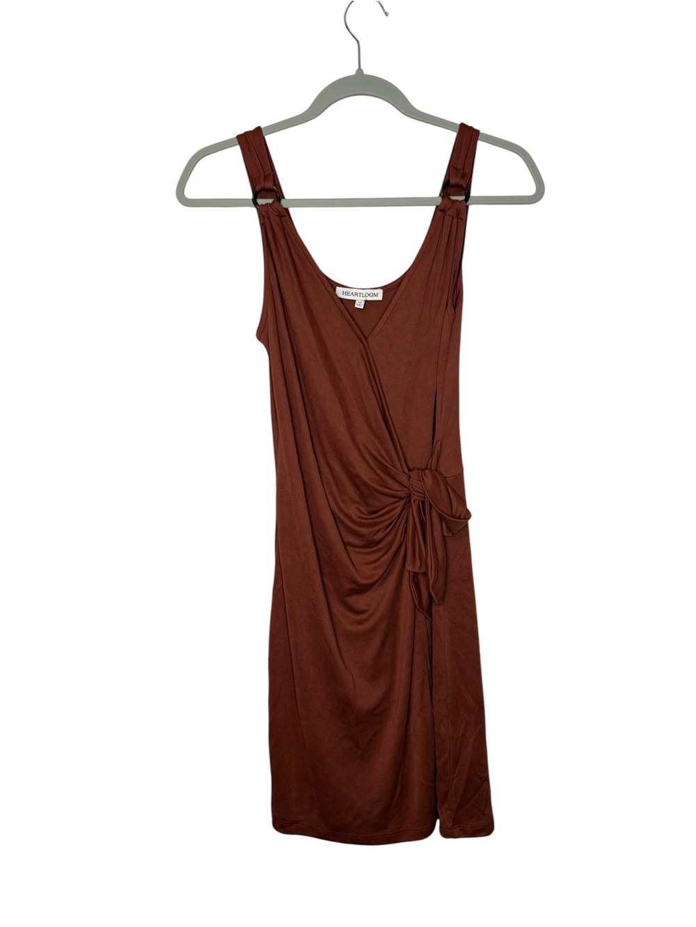 Heartloom Brown Knotted Waist Mini Dress Size XS